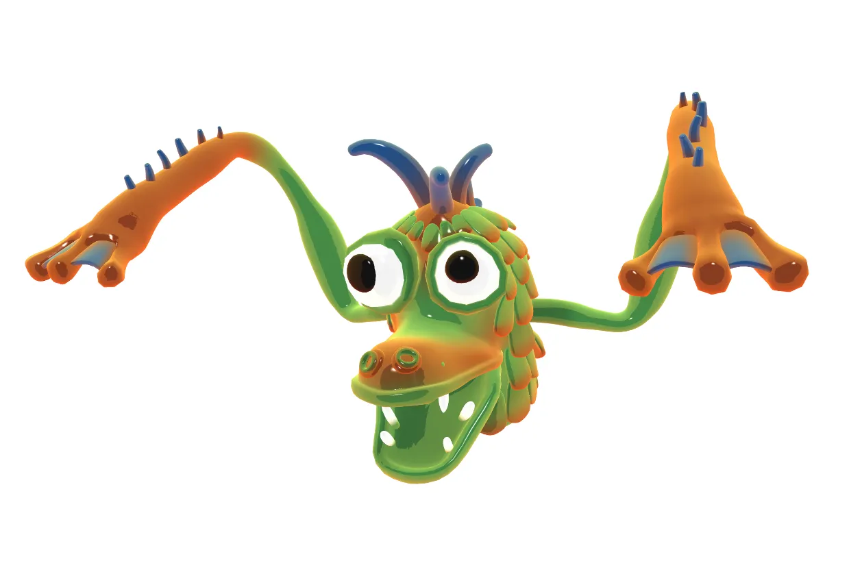 Finger puppet character.