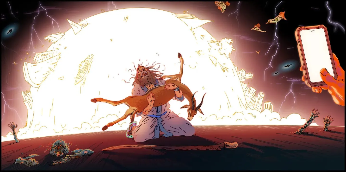 Illustration accompanying the story “The End”.